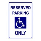 Reserved parking only sign